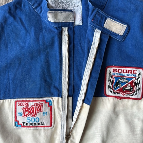 Worth Racing Suit Blue Racing Coveralls Vintage 1991 Baja 500 Size Extra Large - Picture 9 of 17